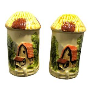 Rosenfeld Vintage Salt & Pepper Shakers Barn Scene Farm Silo